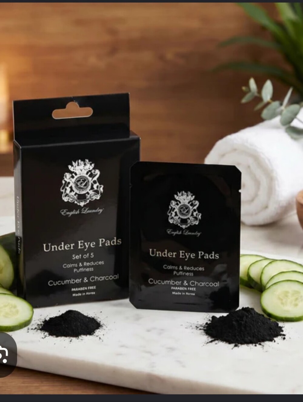English Laundry Black Under Eye Pads - Set of 5